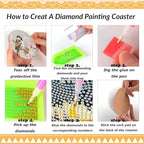 Clendo 8 PCS Bird Diamond Art Coaster Kits - Image 7