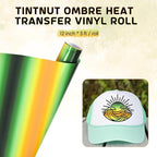 Tintnut Green Yellow Gradient Heat Transfer Vinyl Roll, easy cut & weed - Image 2