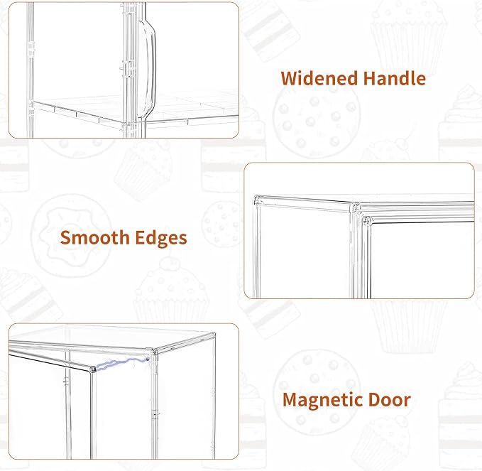 SANKEU Pastry Display Case, Bread Box - Image 5