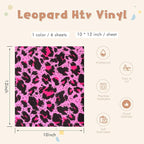Tintnut Pink Leopard Heat Transfer Vinyl, easy cut & weed, stretch washable - Image 2
