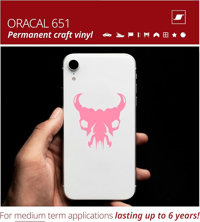 ORACAL 651 Matte Soft Pink Permanent Vinyl Tape Roll – Premium Adhesive Film - Image 3