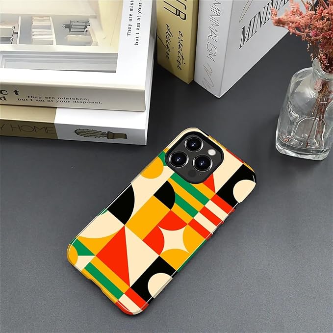 ZHEGAILIAN Case for iPhone 15 Pro Max, Geometric Colors Durable Shockproof - Image 4
