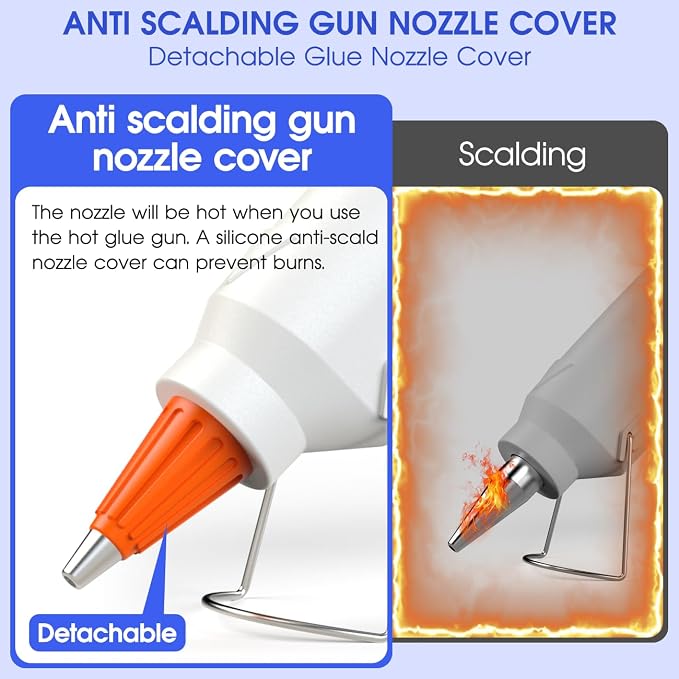 30W Mini Hot Glue Gun Kit with 30 Glue Sticks, Fast Preheating Hot Melt - Image 3