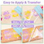 TECKWRAP Clear Transfer Tape for Vinyl -12INCH x 10 FT, Printable HTV, DIY - Image 8
