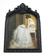 Cuspin 8x10 Black Picture Frame Vintage Frames, Ornate Arched Resin Photo Frame - Image 9