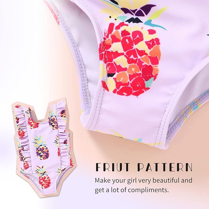 Newborn Baby Girl Ruffle Swimsuit Infant Toddler One Piece Floral Bikini Beach Bathing Swimwear Set