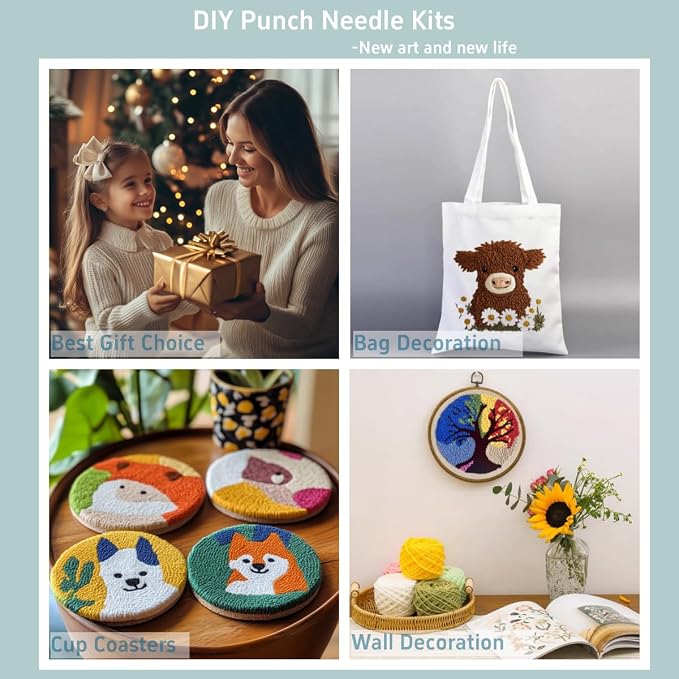 Punch Needle Kits Black Bear Embroidery Starter Set - Image 8