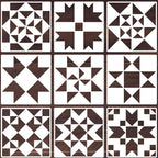 Barn Quilt Stencils for Crafts Reusable 12” Quilt Block Stencil Drawing by zosylley