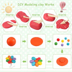 CiaraQ 24-Color Polymer Clay Oven Bake Modeling Kit | 5 sculpting tools - Image 4