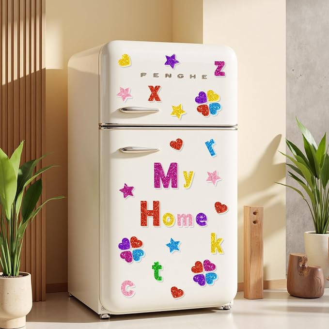 Glitter Foam Letter Stickers 469 Pcs Self-Adhesive Uppercase & Lowercase ABC - Image 7