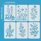 ORIGACH 6 Pcs Field Flowers Stencil - Image 3
