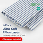Body Pillowcases Set of 2-20x54 Long Body Pillow Case - Image 2