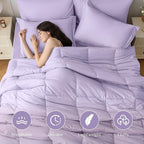 JOLLYVOGUE Twin Comforter Set, Ultra-Soft Bed in a Bag Twin Size 5 Pieces - Image 2