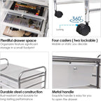 Giantex 15 Drawer Rolling Storage Cart Tools Scrapbook Paper Office School - Image 6