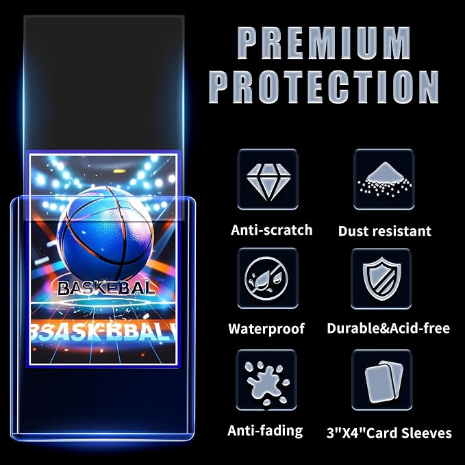 2000 Card Sleeves Toploads for Cards, Premium Standard Size Trading Hard - Image 5