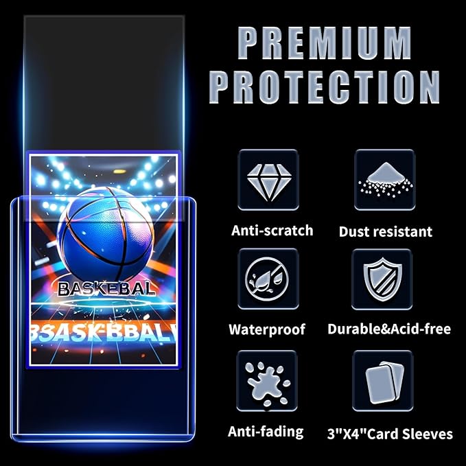 400 Card Sleeves Top Loads for Cards, Toploaders Hard Plastic for Trading Game - Image 3