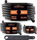 BEST CONNECTIONS 3-Pack 1/4", 3/4" x 20 ft Each Assorted Split Wire Loom by BESTCONNECTIONS