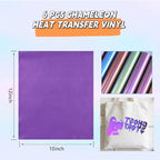 Chameleon Heat Transfer Vinyl HTV, 6 Sheets 10x12 Inch, Iron On Vinyl - Image 3