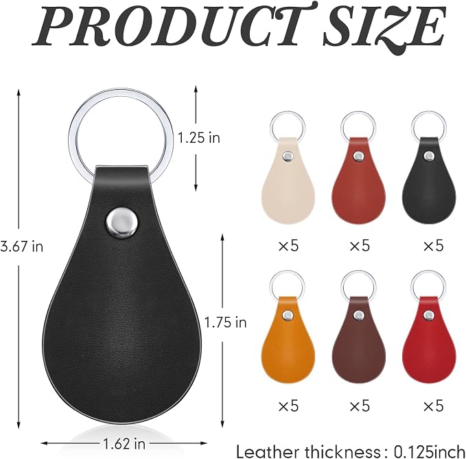 Taiyin 30 Pcs Leather Key Fob Kit - Image 2