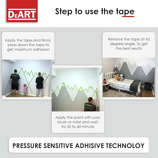DEART Colored Masking Painters Labeling Tape Masking Tape 1 inch Color Painter - Image 6