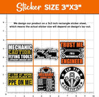 MAIANEY Mechanic Sticker Pack for Toolbox Garage Laptop – Funny Mechanic Decals - Image 4