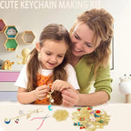 MORWLAT 281 PCS Gold DIY Keychain Making Kit Cute Bag Charm Kit 60 Charms 8 - Image 2