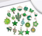 WOCRAFT 40pcs 20 pairs Assorted Enamel Bracelet Charms - Image 2