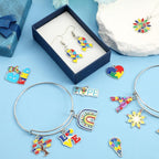 SANNIX 110Pcs Enamel Autism Awareness Charms - Image 3