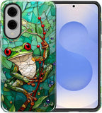 for Samsung Galaxy S25 Edge Case, Frog Stained Glass Pattern Glossy 2 in 1 - Image 2