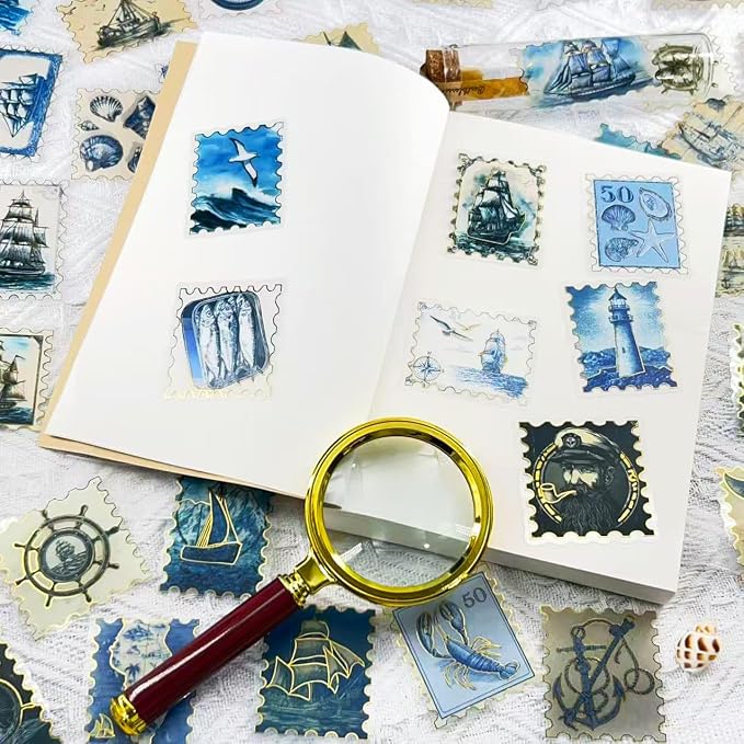 50Pcs Gold Stamps Stickers for Scrapbooking - Image 5