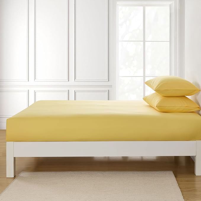 Twin XL Fitted Sheet Only with Full Elastic & Built in Corner Sheet Straps to - Image 4
