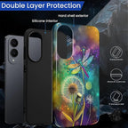 for Samsung Galaxy S25 Edge Case, Dragonfly Dandelion Colorful Pattern Glossy 2 - Image 3