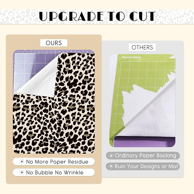 Tintnut Black White Leopard Permanent Vinyl 8 Sheets 12x10in Adhesive Vinyl | - Image 4