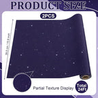 2 Rolls Outer Space Bulletin Board Paper Non-Woven Galaxy Fabric Bulletin Board - Image 2