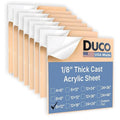 Duco White Cast Acrylic Sheets 1/8" Thick 6" x 12" by DucoPlasticsSupply