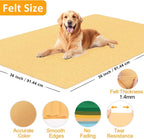 XSEINO Sand Yellow Large Felt Fabric 36" X 36 ", 1.4 mm Thick Soft Felt Fabric - Image 2