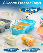 Silicone Freezer Trays With Lid, 2 Pack Collapsible Silicone Freezer Molds | - Image 6