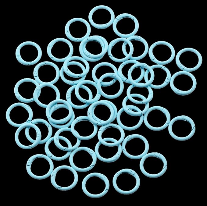 Round Carabiner Clip Bulk 48pcs 1 Inch Colorful Circle Carabiner Key Ring Clips - Image 2