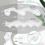 Kigley 2 Pcs Free Motion Quilting Templates Waves Acrylic Quilting Rulers - Image 2