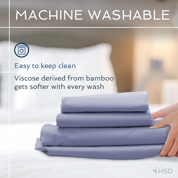 Hotel Sheets Direct 100% Viscose Derived from Bamboo Sheets King Size - Image 6