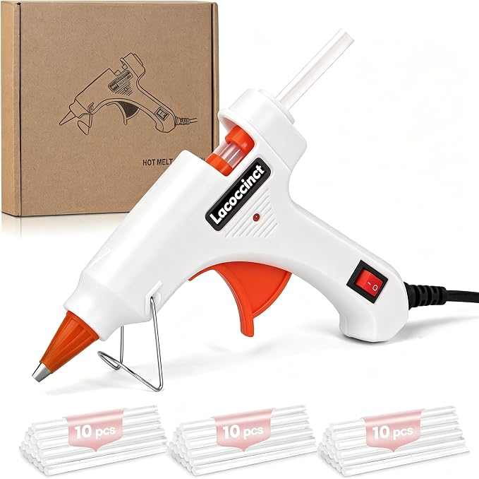 Hot Glue Gun Kit with 30 Glue Sticks, 20W Mini Glue Gun Set | Fast Preheating by Lacoccinct-MakeYouCreative