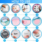 Flower Clear Stamps and Dies for Card Making Layering Coloring Stencil Set - Image 3