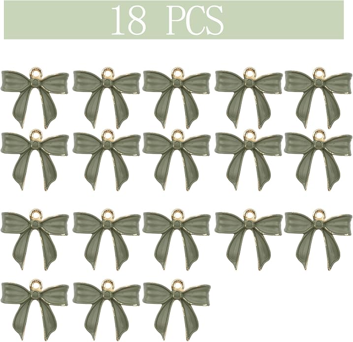 Bow Charms for Bracelet Jewelry Making Cute Bracelet Charms | 18Pcs, Bow Charms - Image 2