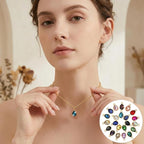 Cididu Crystal Birthstone Charms, Bulk Teardrop Beads Crystal Pendant Set - Image 5