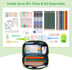 Large Pencil Case for Boys, Durable Pencil Pouch for School, Wide Opening Soft - Image 3