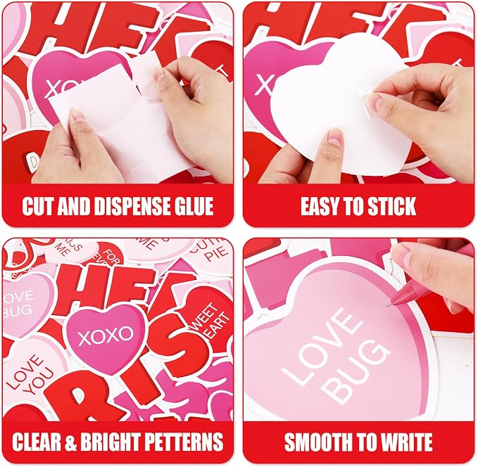 JarThenaAMCS Valentine' s Day Classroom Door Decoration Bulletin Board Set Red - Image 3