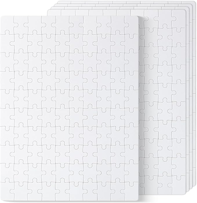 Mr. Pen- Blank Puzzle, 5 Pack, 100 Pieces/Pack, 10.6" x 14.2" | Blank Puzzles by MrPen