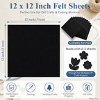 12" x 12" Felt Sheets for Crafts, 2mm Stiff Felt Fabric, Polyester Felt Squares - Image 3