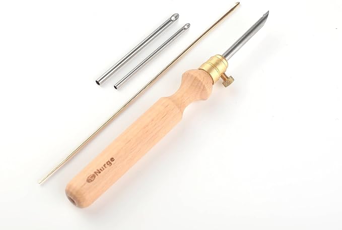 Nurge Premium Quality Punch Needle Kit, 3mm-4mm-5mm Metal Tubes and Wooden by Nurge