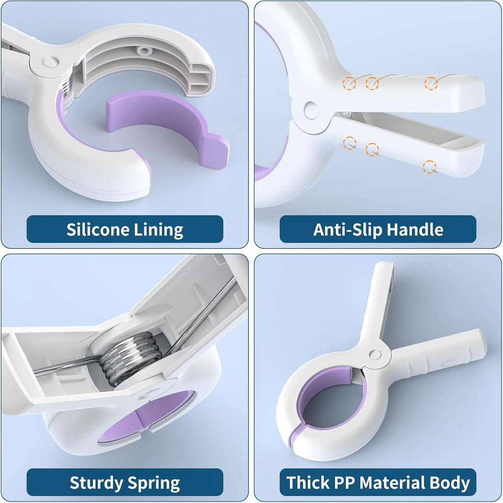 Senbowe 12 Pack Beach Towel Clips,Pool Chair Clips,Heavy Duty Plastic Clothes Pins,Quilt Drying Clips,Windproof Clothes Clips,Keep Your Towel,Clothes,Blankets to Dry on Clothesline and Hanging Rack